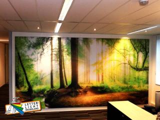 Grootformaat wandframe met  textieldoek